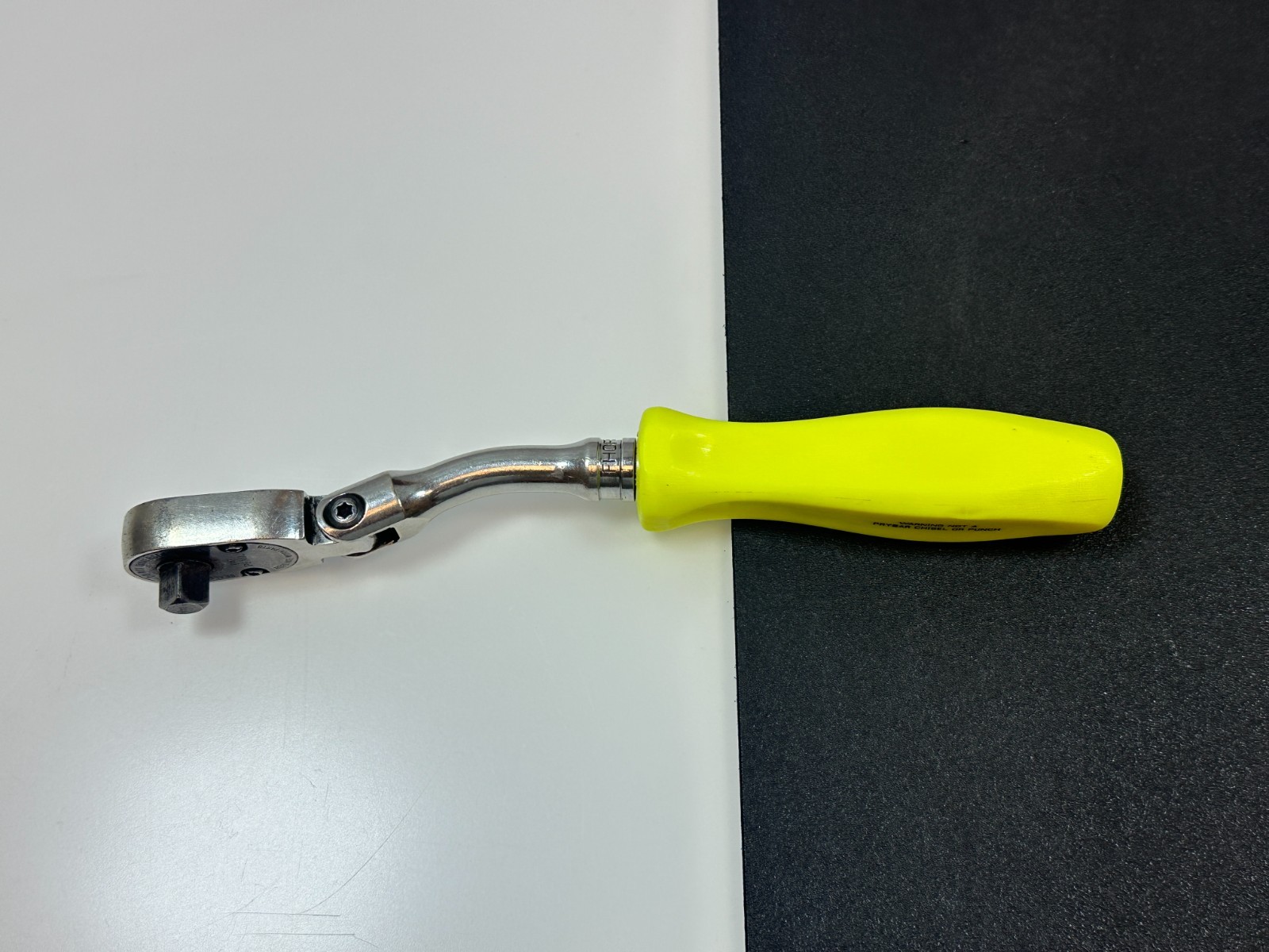 🇺🇸 Snap-on USA FHOF80 RARE 3/8” Drive Offset Flex Hi-Viz Hard Handle Ratchet
