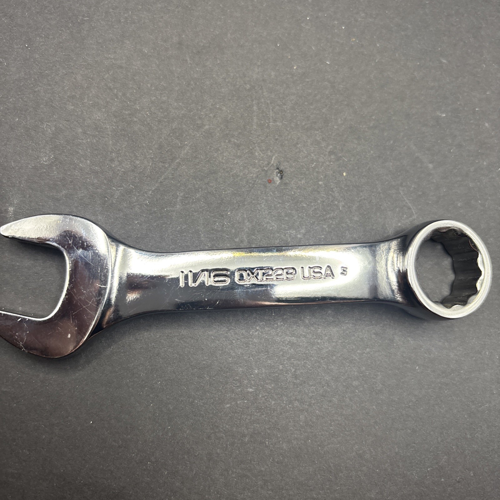 Snap-on OX122B 11/16” 12 Pt Stubby Combination Chrome Wrench 11/16in. Snap On