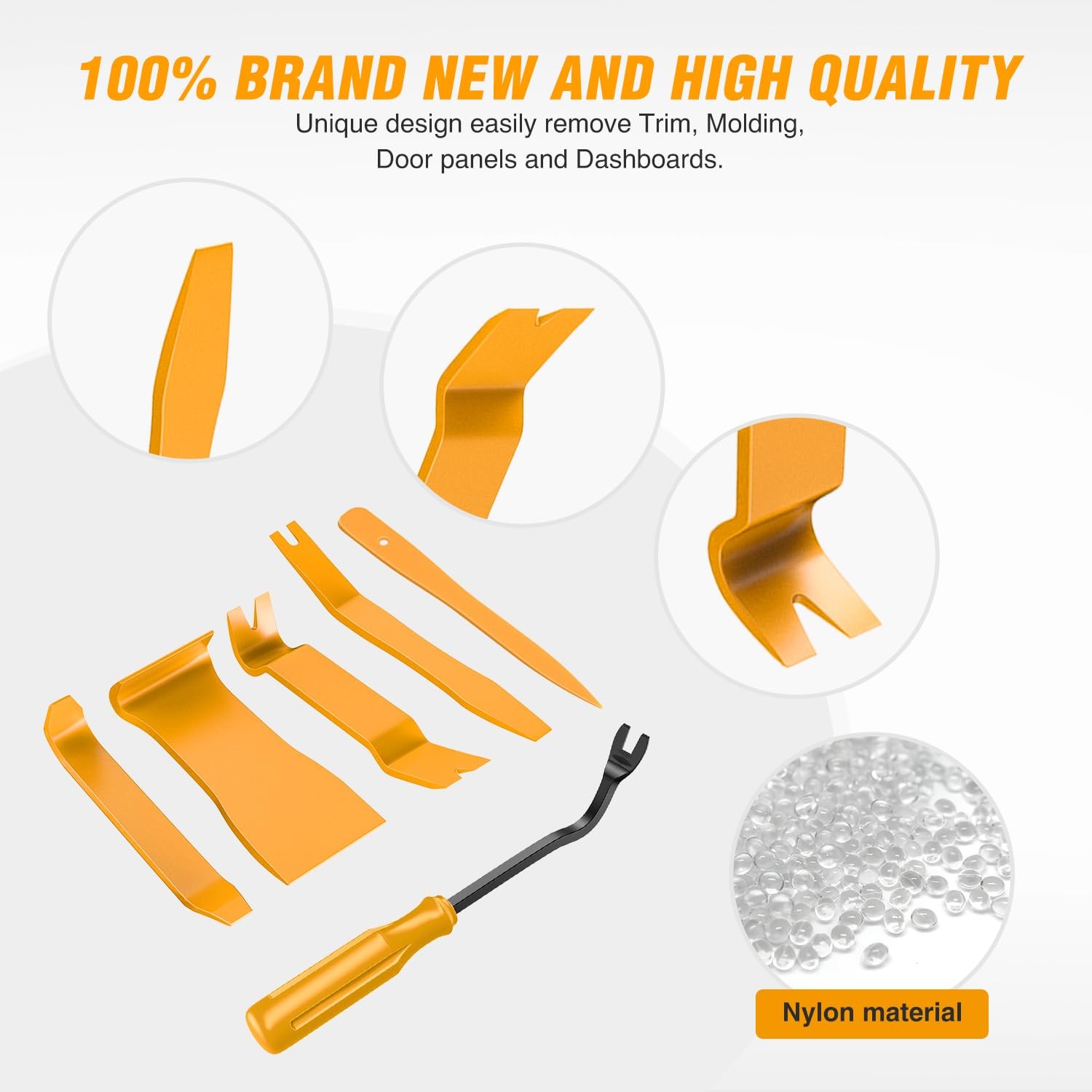 Auto Trim Removal Tool Kit 6PCS NoScratch Fastener and Molding Tools