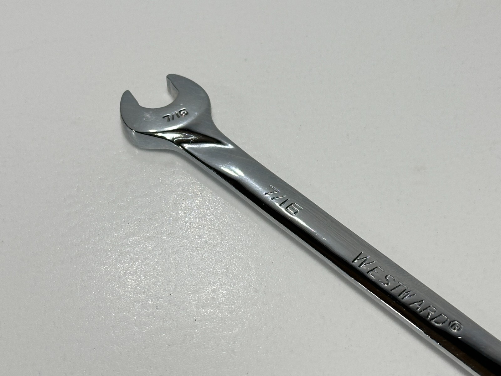 Westward 54PN78 SAE 7/16″ Ratcheting Full Polish Chrome Combination Wrench