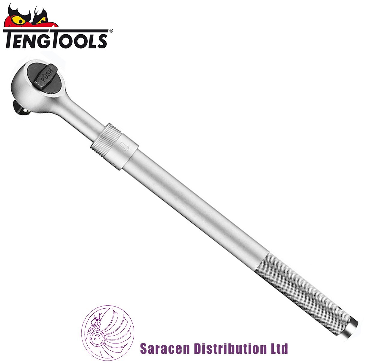 TENG 3/8in. DRIVE EXTENDABLE RATCHET 41 TEETH, 250-356 mm – 3800-41E