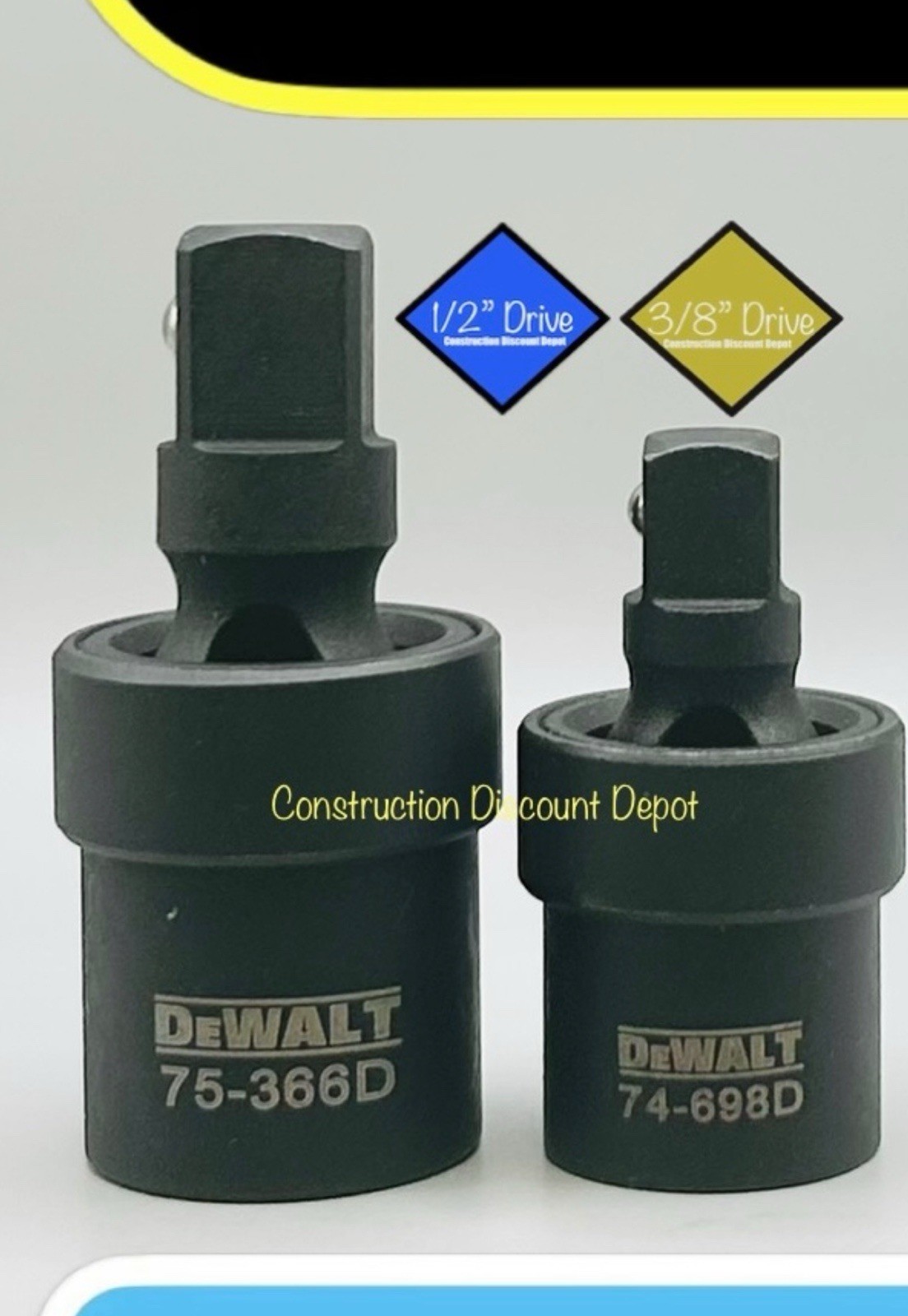Dewalt OEM 1/2″ and 3/8″ Drive Impact rated Universal Joint 75-366D 74-698D