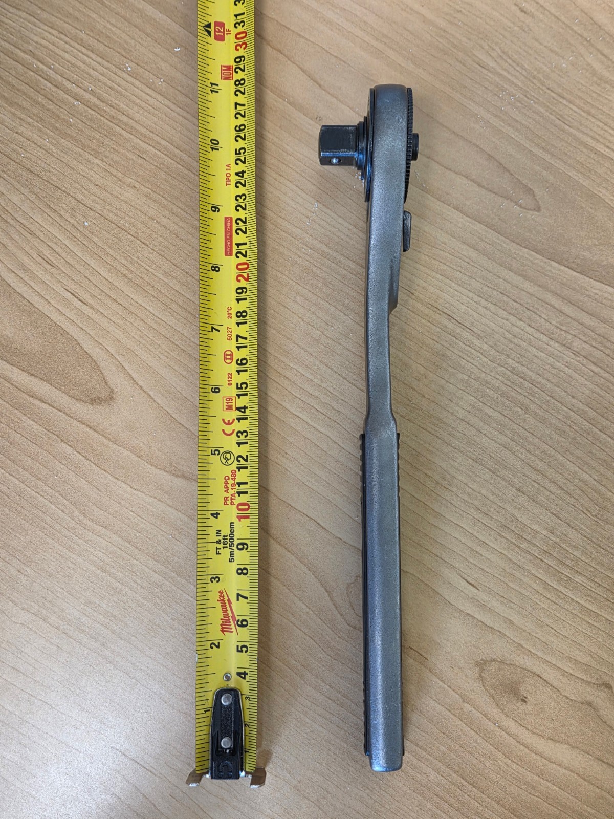 Vintage Craftsman 1/2″ Drive Stainless Steel USA 43763 Ratchet. Excellent Cond.