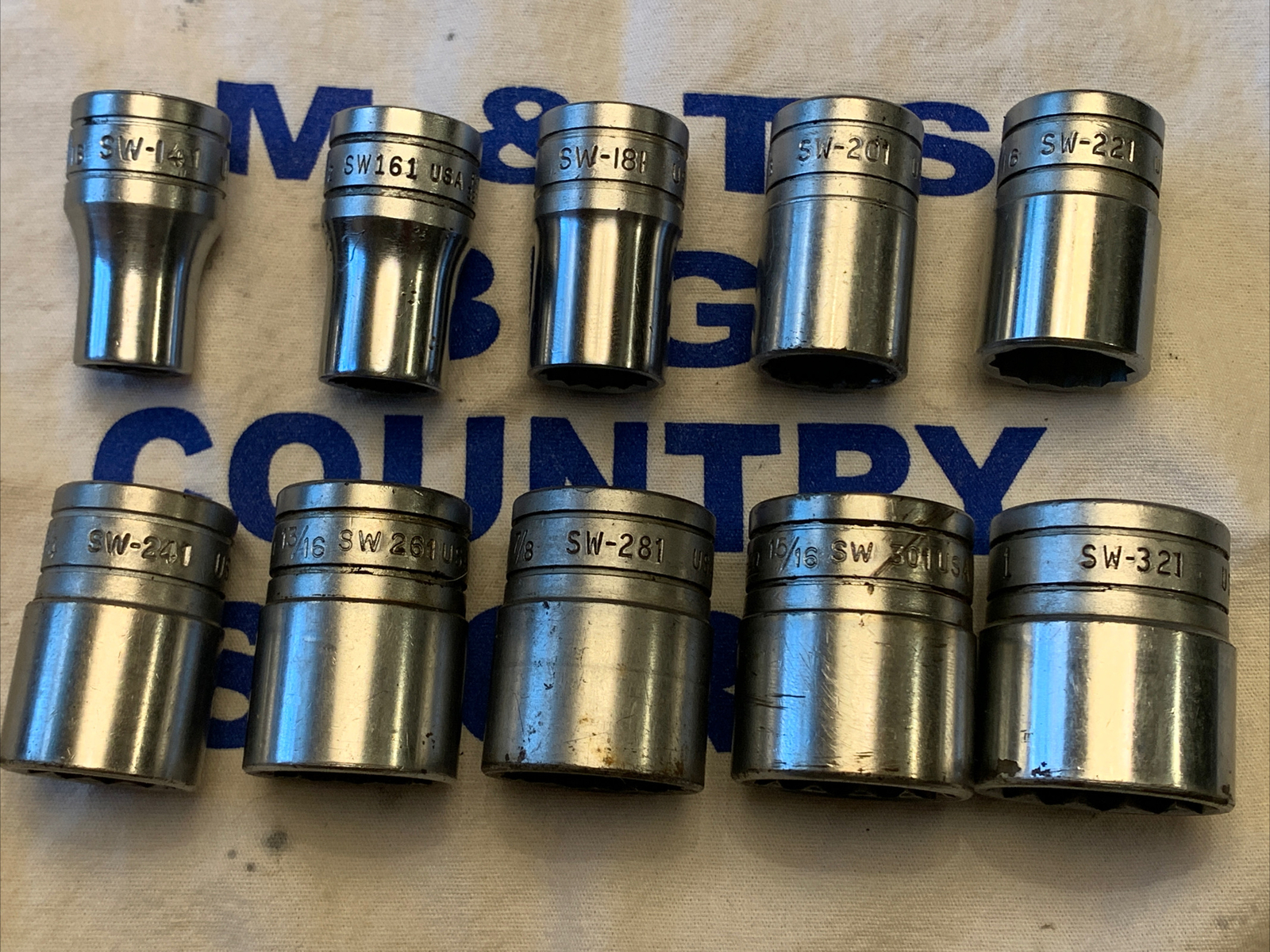 Snap-on 1/2″ Drive 10pc SAE 7/16″ to 1″ 12pt Shallow Socket Set SW Series