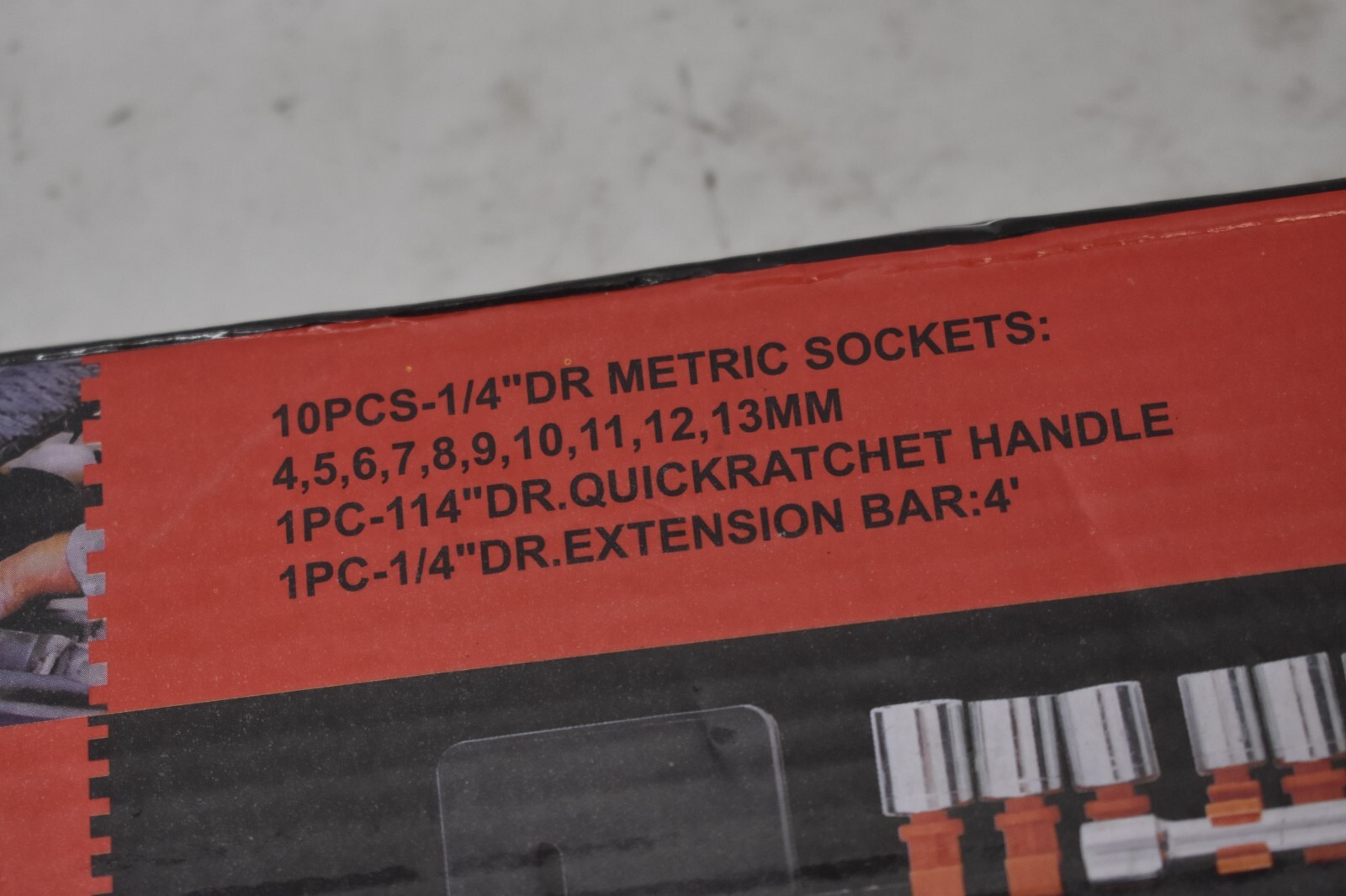 12 Piece Metric Socket Tools w Socket Quick Ratchet 1/4″ Drive 6 Point Sockets