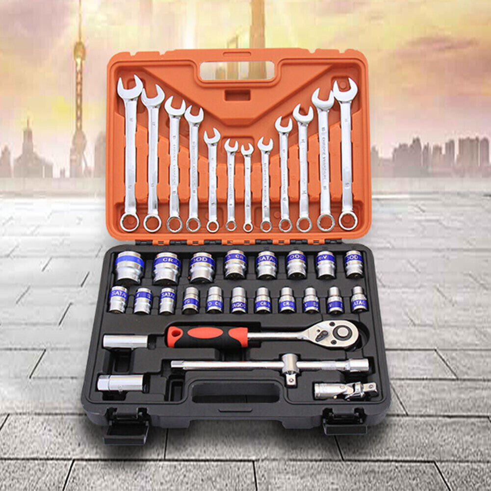 37Pcs METRIC Car Socket Torx Ratchet Wrench Combination Sleeve Repair Tool kit
