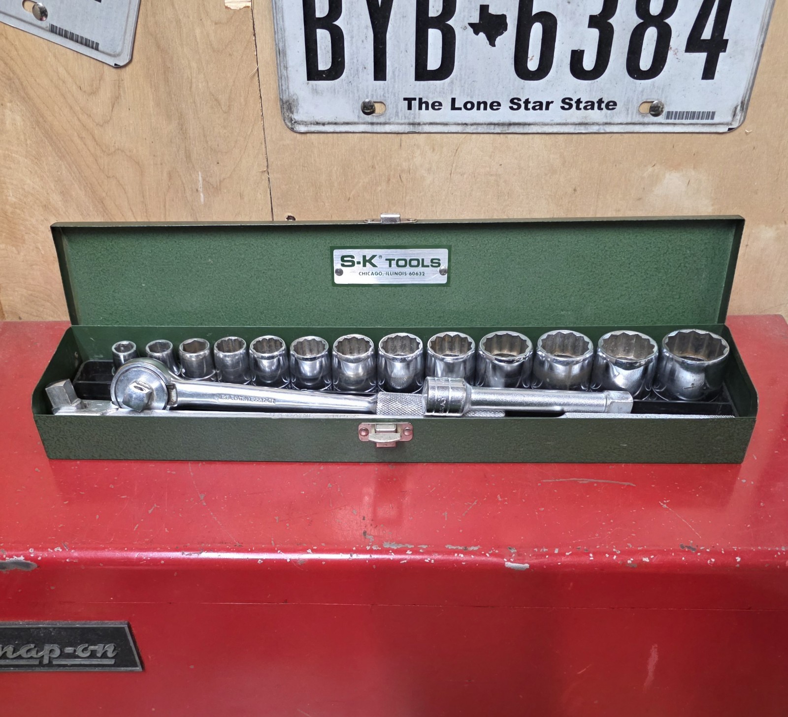 SK Wayne 1/2″ Dr Socket Set 17pc 7/16 – 1-1/4″ USA Ratchet Brkr Bar Extension