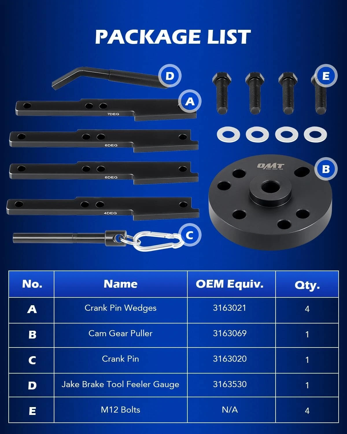 Orion Motor Tech 3163021 Camshaft Timing Tool Compatible with Cummins ISX QSX…