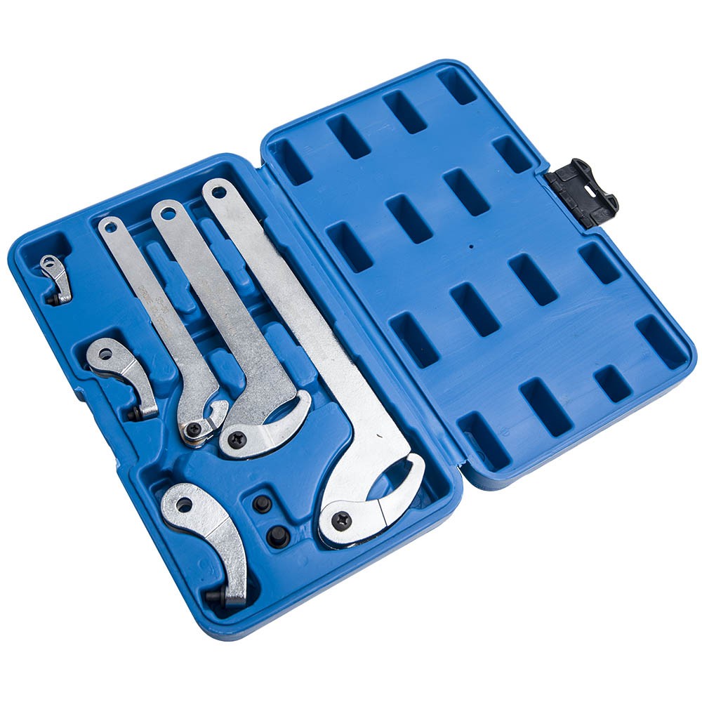 Adjustable Hook & Pin Spanner Wrench Tool Set Locking Nut Wrench 35-120mm New