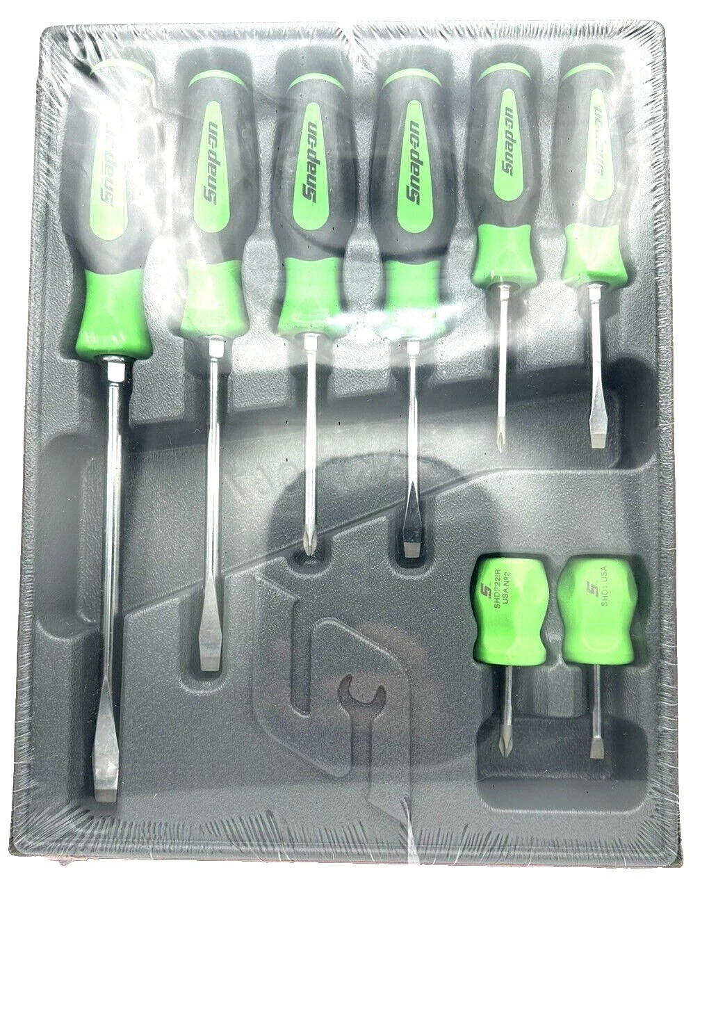 NEW Snap-on™ Instinct Green Soft Handled 8-piece Screwdriver SET SGDX80BG