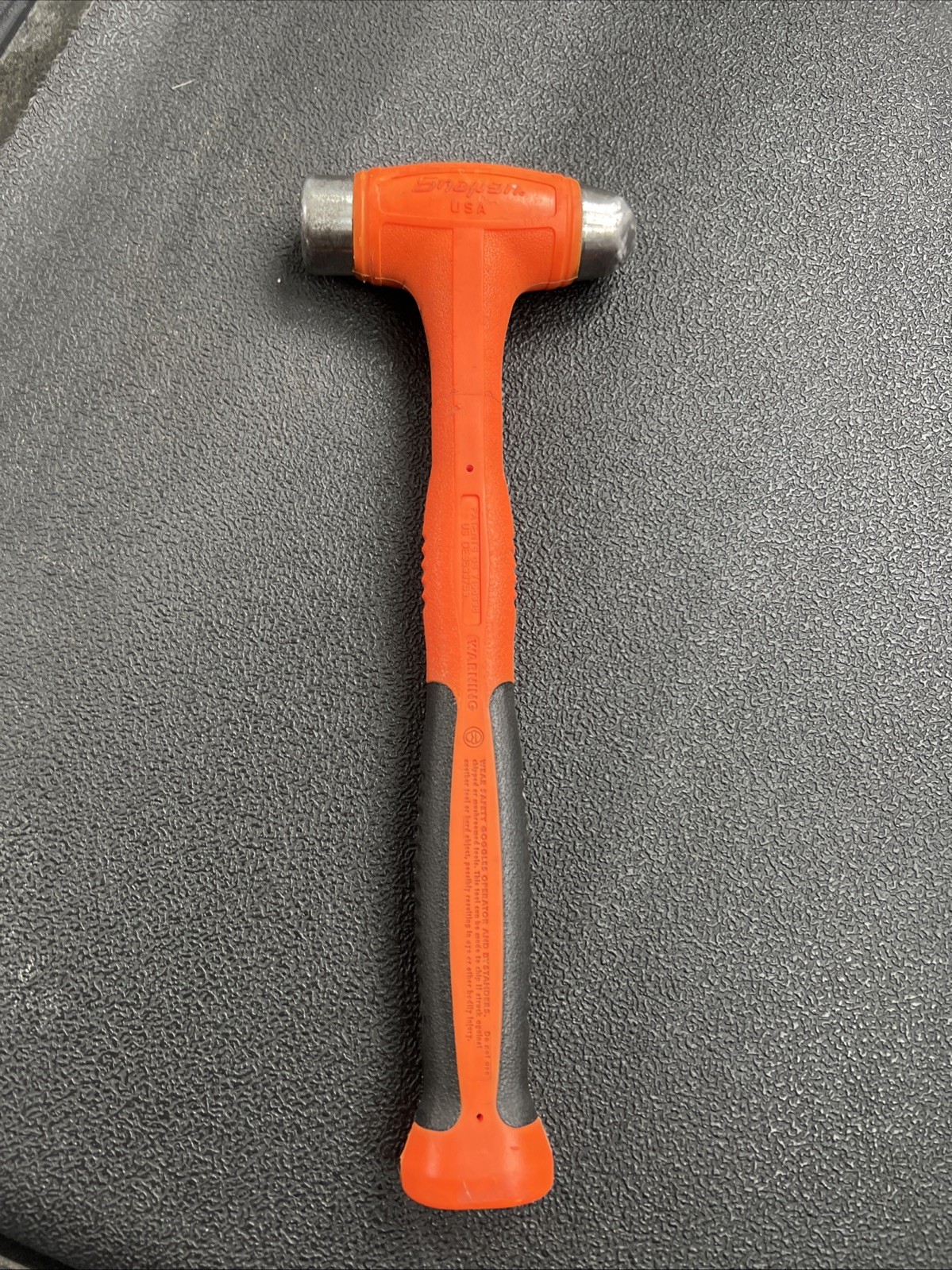 Snap on Tools ORANGE 16oz Soft Grip Dead Blow Ball Peen Hammer HBBD16O 🔥