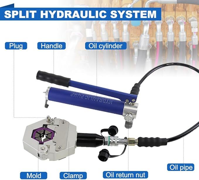 Manual Hydraulic A/C Hose Crimper Automotive Air Conditioning Hose Crimping