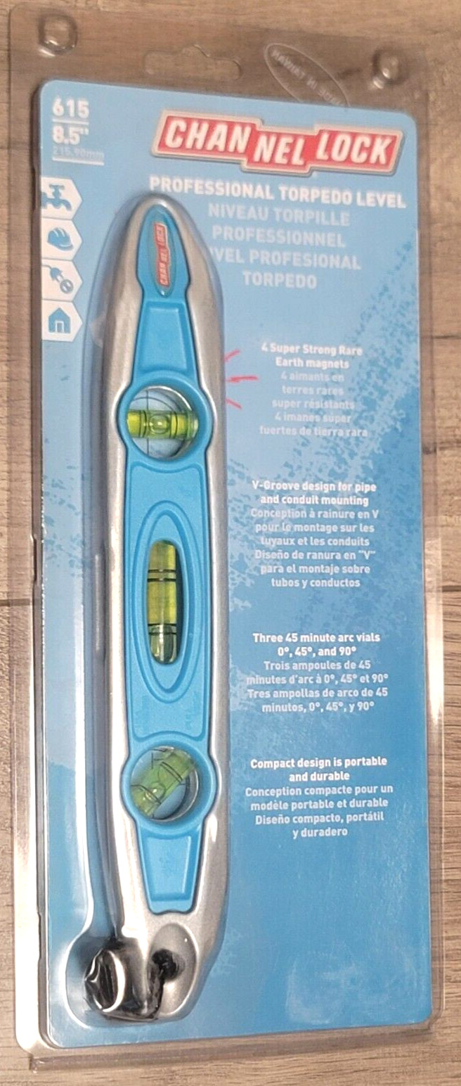 Channellock 8.5″ Professional Magnetic Torpedo Level #615