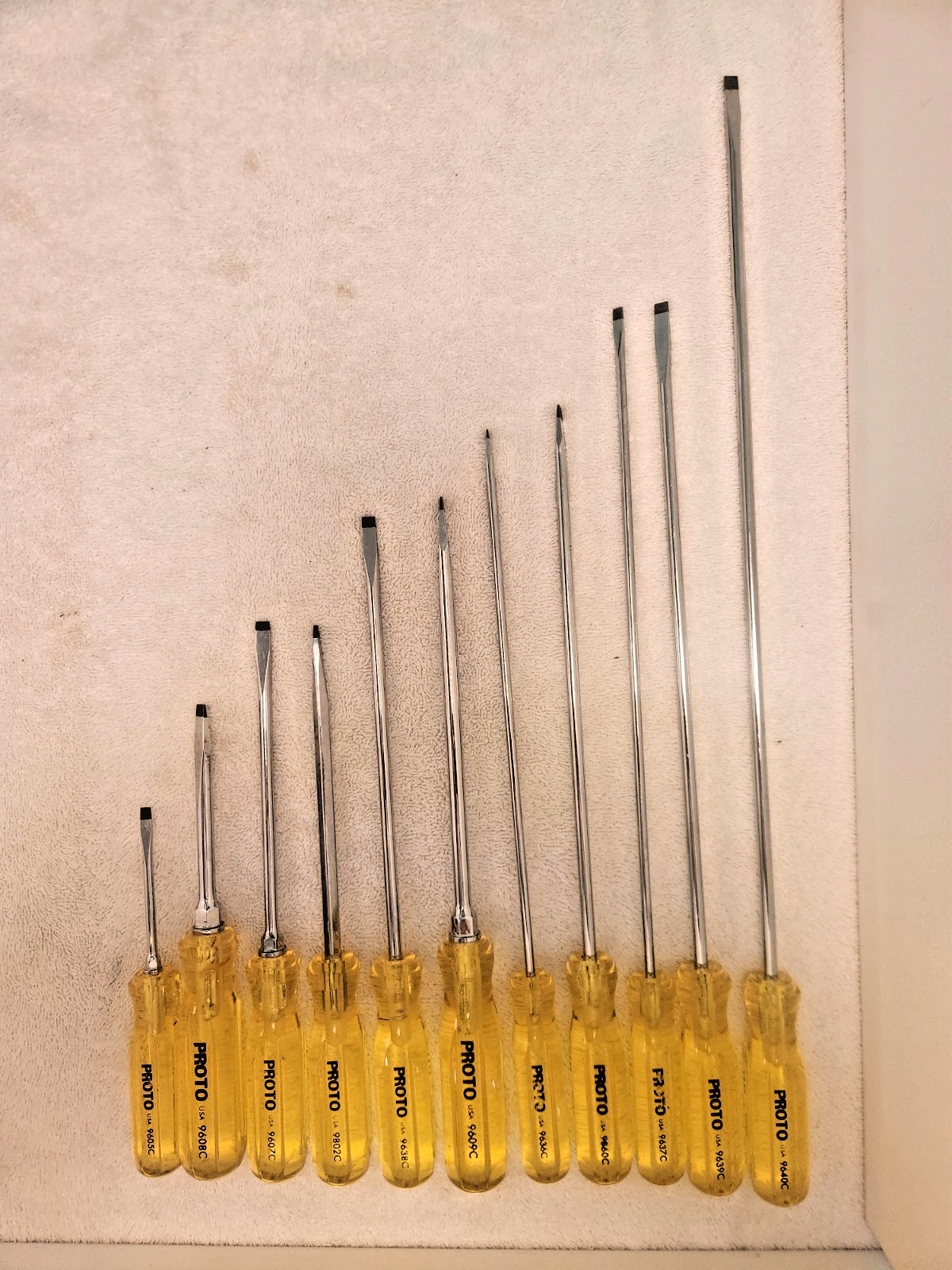 New Old Stock NOS Proto Screwdriver Set Black Tip Professional Grade Tools U.S.A