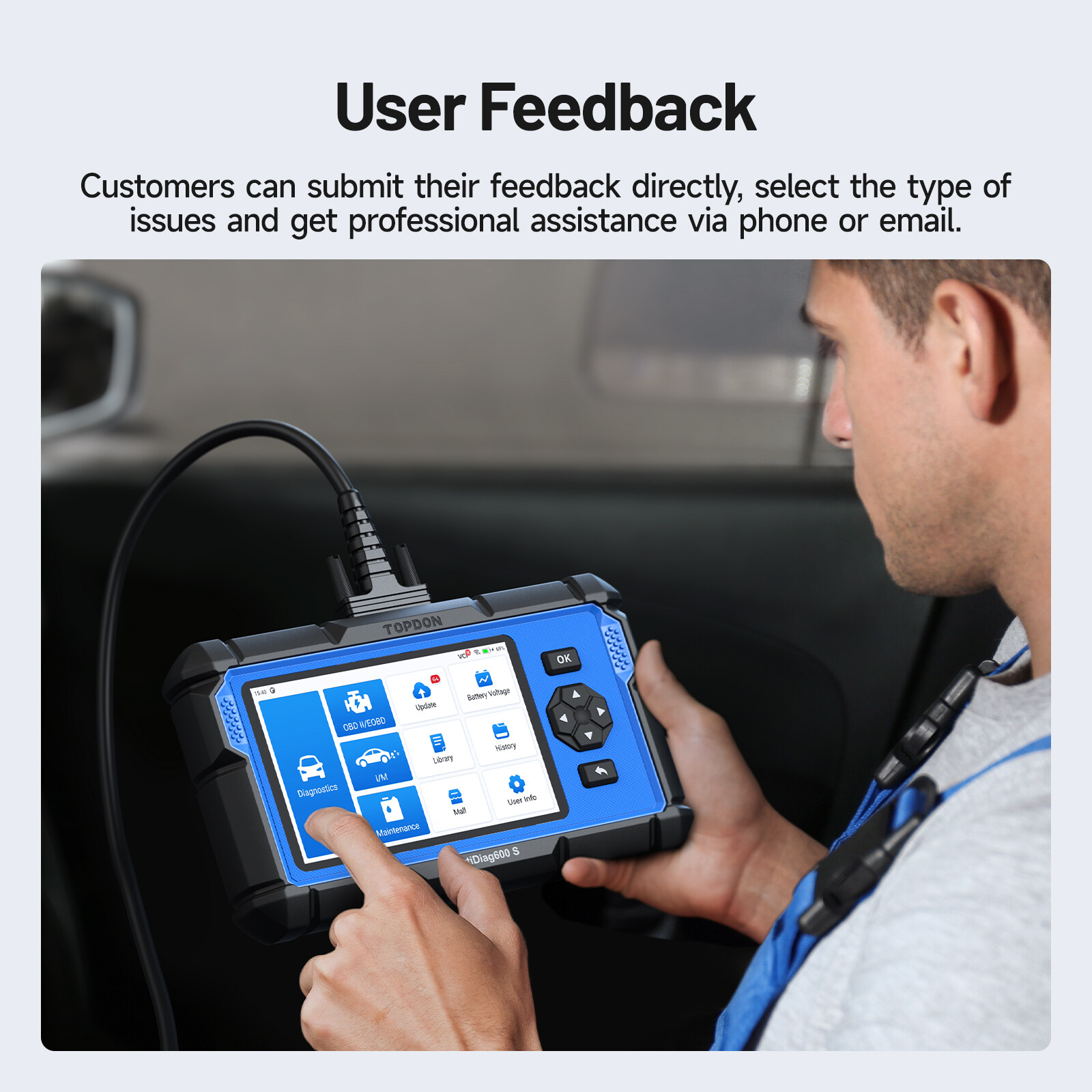 2025 New TOPDON ArtiDiag600S OBD2 Scanner Car Diagnostic Tool ABS SRS Oil Reset