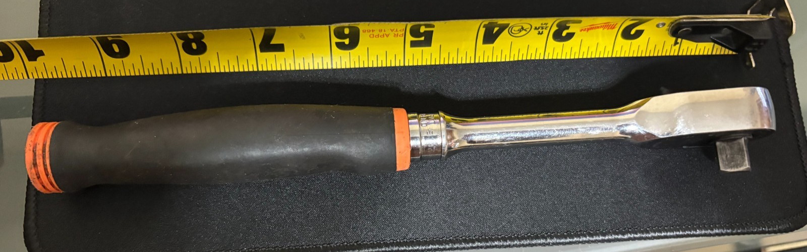 SNAP-ON FH936A 3/8″ RACHET BLACK & ORANGE HANDLE VERY NICE USED CONDITION!