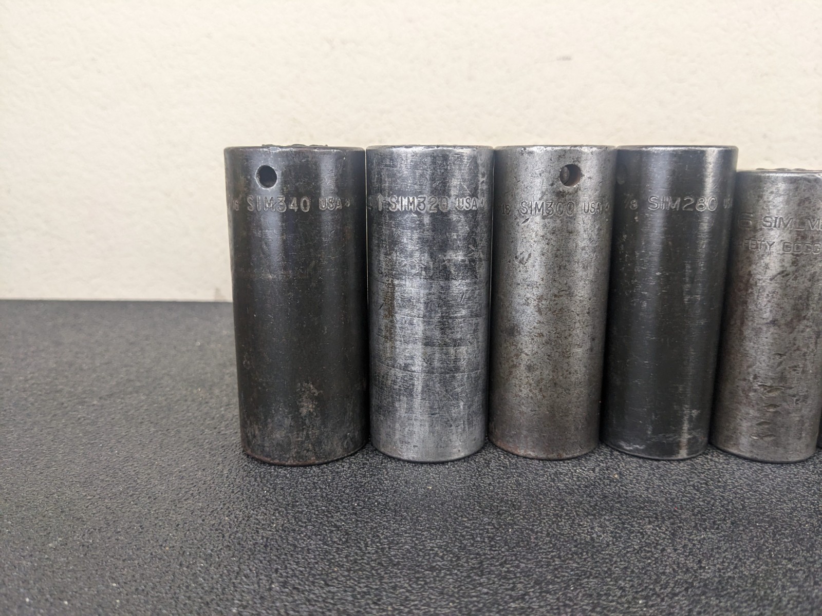 #as294 Snap On SIM 1/2″ Drive 7/16″ 1-1/16″ SAE Deep 6 Point Impact Socket Set