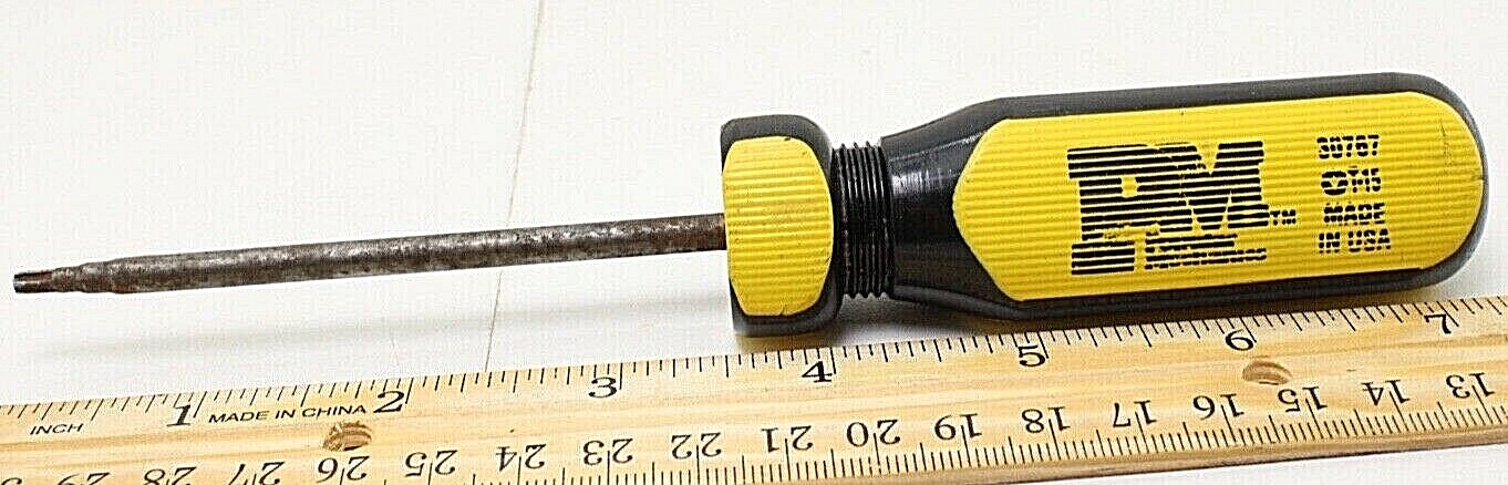 Popular Mechanics 30767 T15 Torx 3-1/2 Shaft Yellow/Black Handle Screwdriver USA