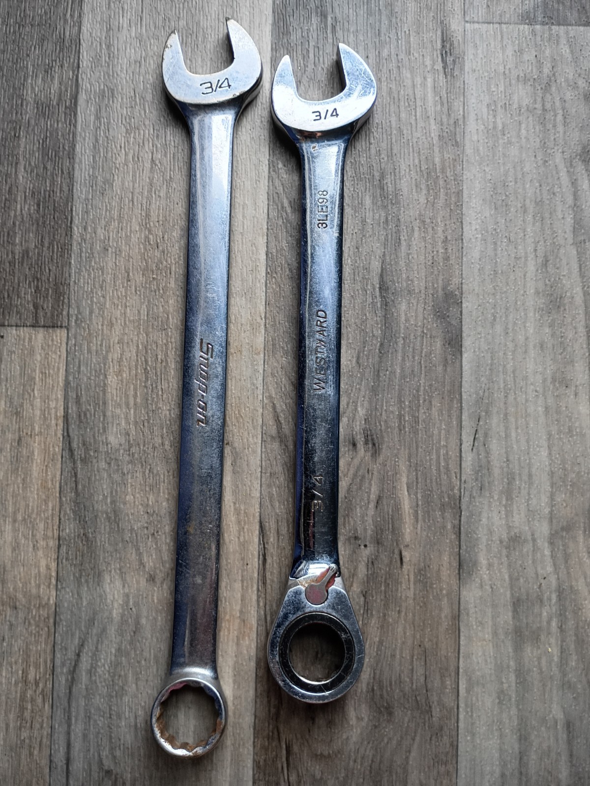 Snap On Westward 3/4” Ratcheting Combination Wrench Lot