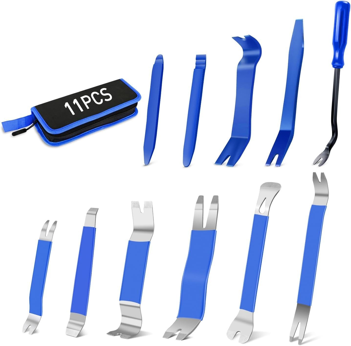 11PC Trim Removal Tool Kit – Ergonomic Metal & Nylon Set for Easy Auto Repairs