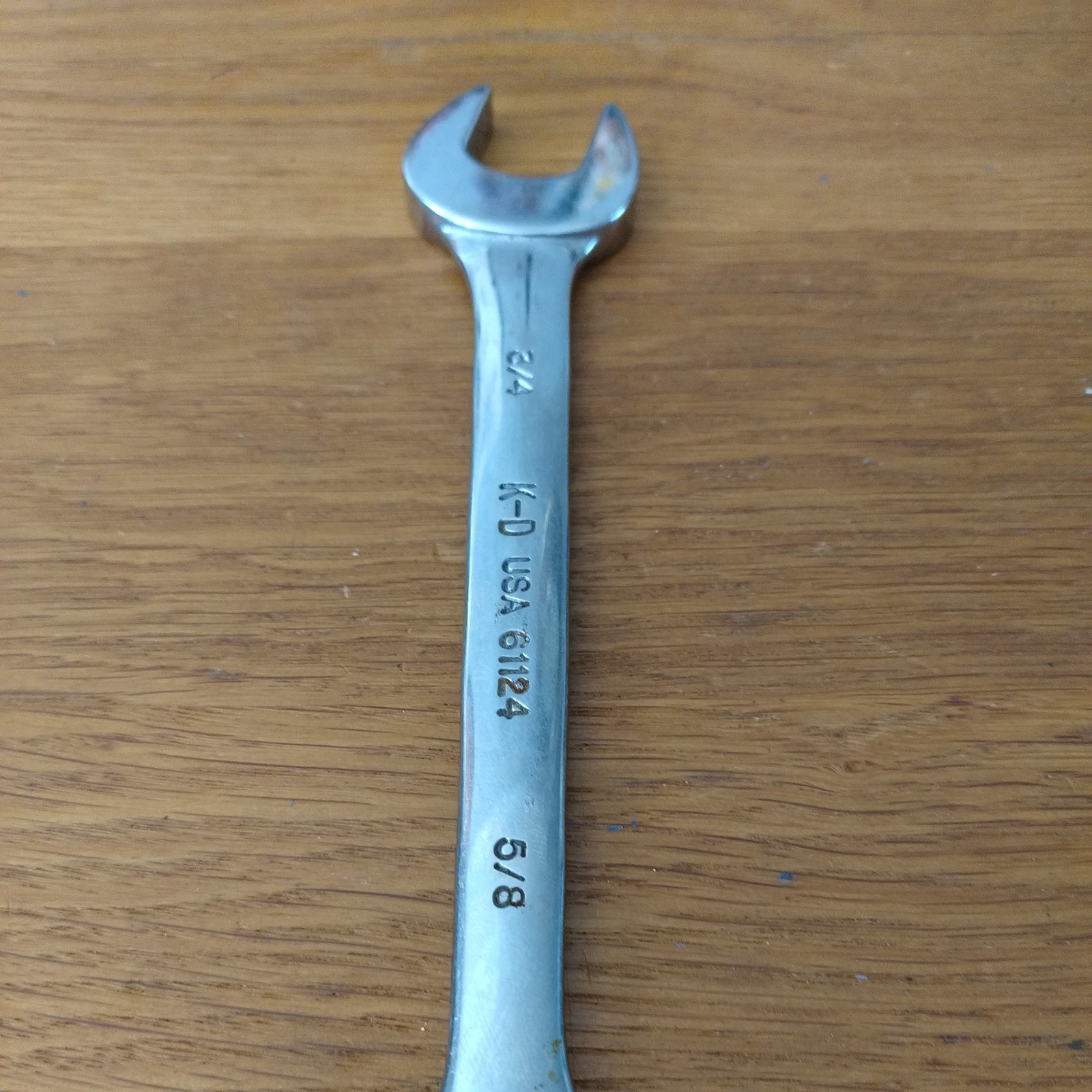 K-D USA 61124 3/4 In X 5/8 In SAE Open End wrench Vintage KD