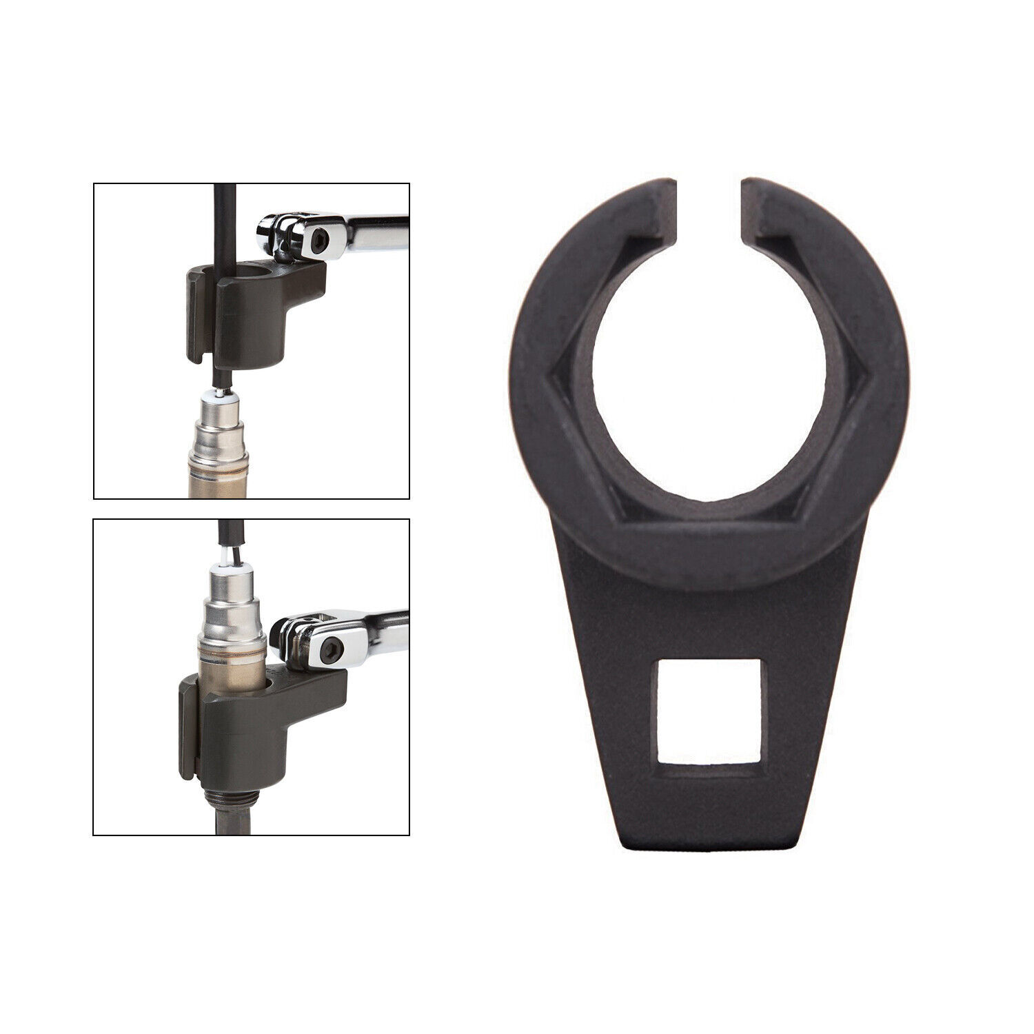 Universal Offset Oxygen O2 Sensor Socket 7/8 Inch 22mm Hand Wrench Removal Tool