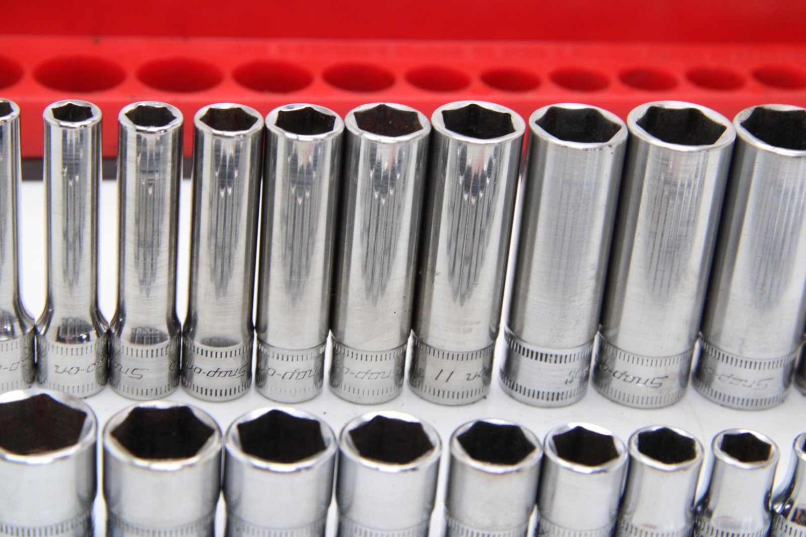 Snap On TMM & STMM 4-15mm 26 Piece 6 Point Shallow & Deep Chrome Socket Set USA