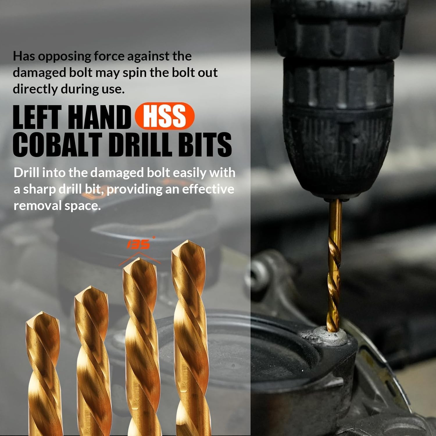 Heavy-Duty 42-Piece Bolt Extractor & Cobalt Bit Set for Stripped, Frozen Screws
