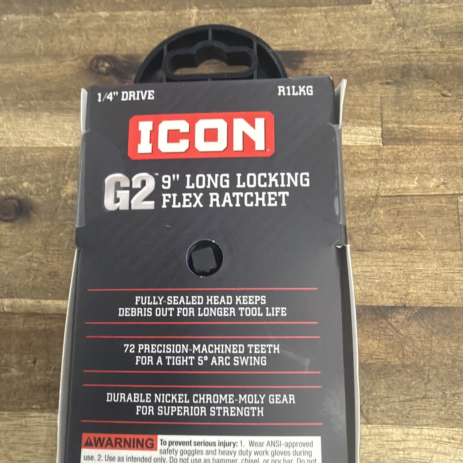 ICON R1LKG G2 9″ LONG LOCKING FLEX RATCHET 1/4 INCH DRIVE