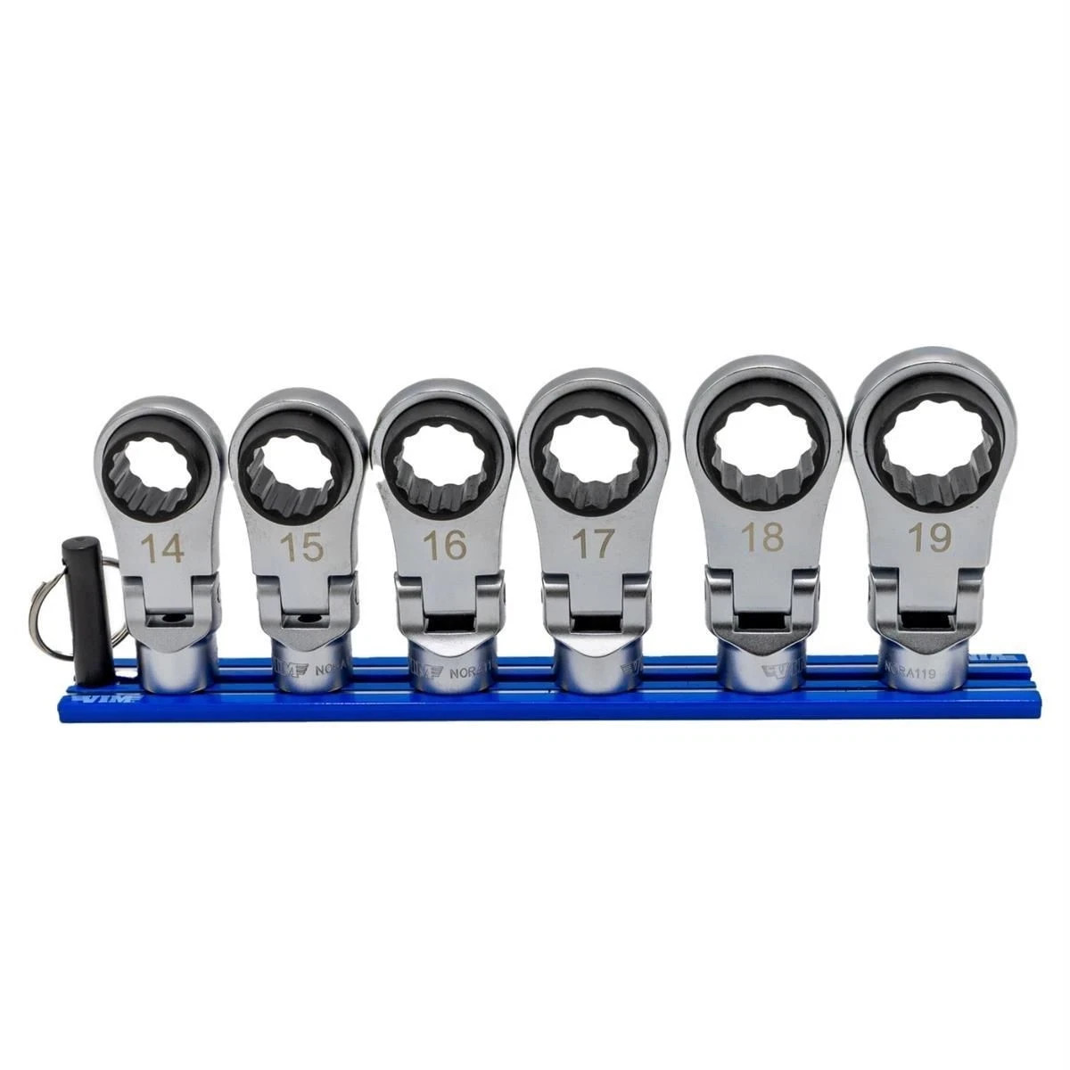 VIM Tools NORA150XL 6 pc 12 Point 3/8″ Drive XL Metric Nano Flex Ratcheting Set