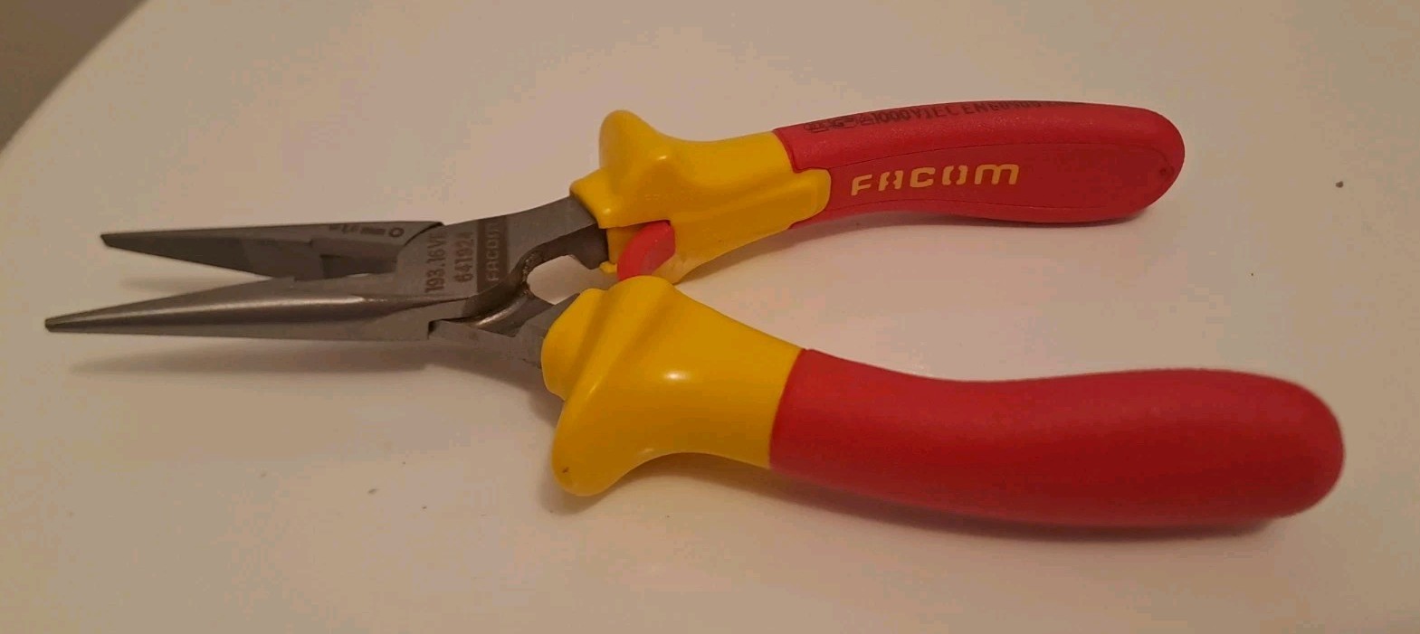 Facom 193.16VE Long Half-Round Nose Pliers