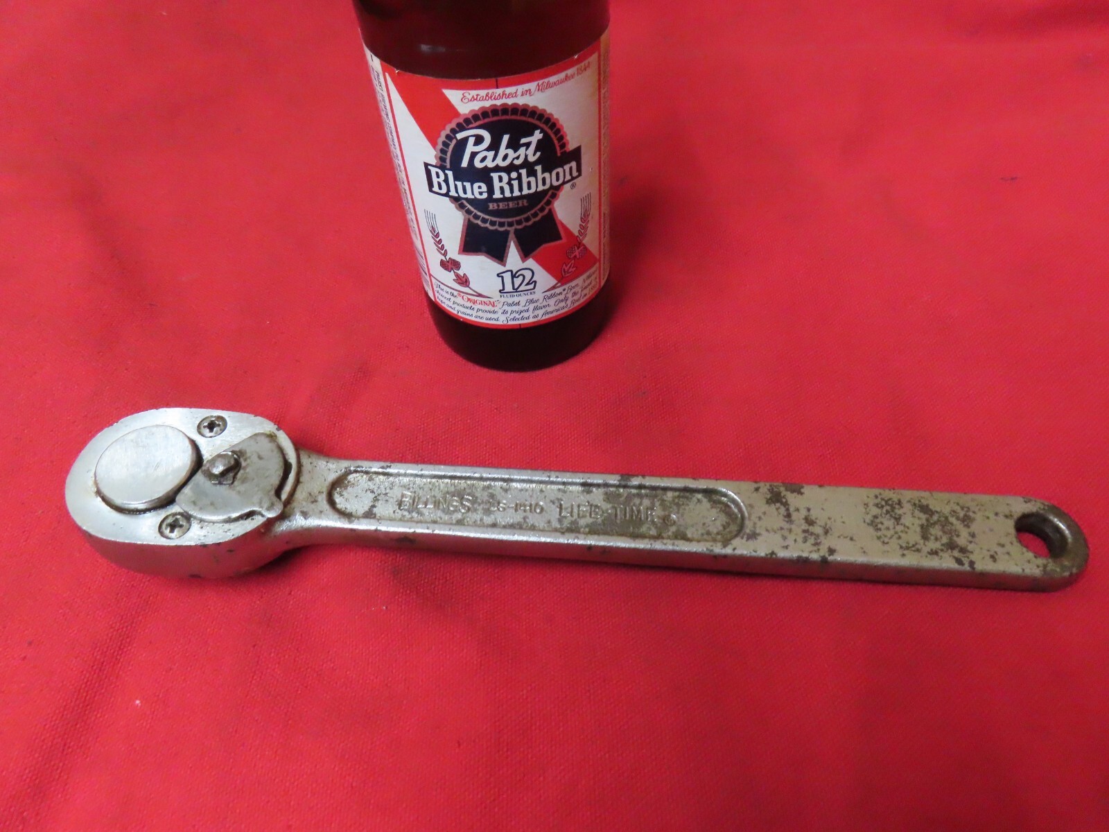 Vtg Billings LS-1410,1/2dr Life-time Ratchet,Wide lever,Satin,USA~AV/GD🤠B5.24R