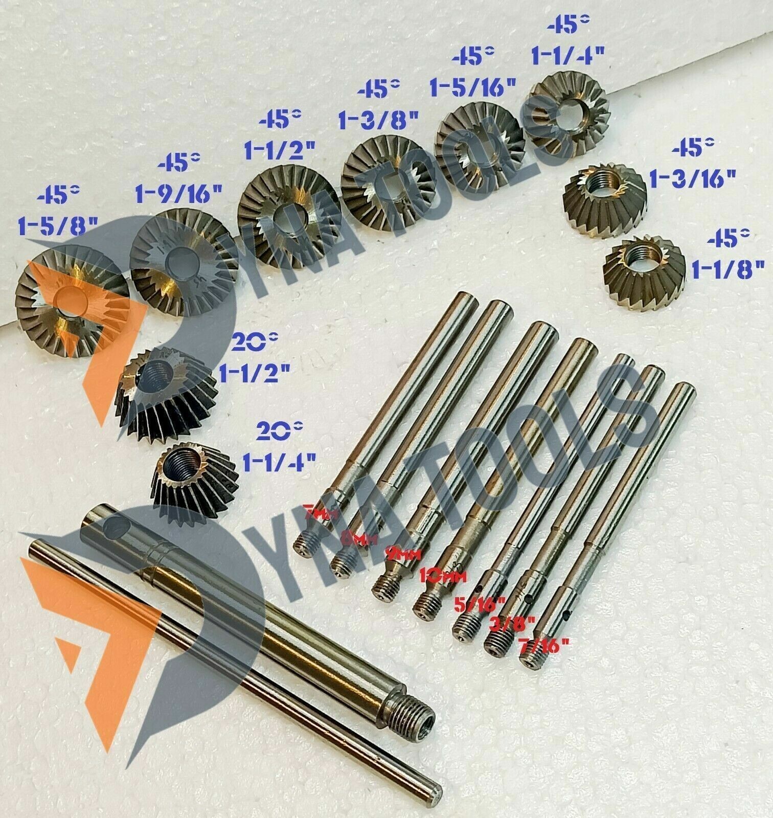 10 PCS VALVE SEAT & FACE CUTTER SET AUTOMOTIVE INDUSTRIAL TOOL-HEAVY DUTY