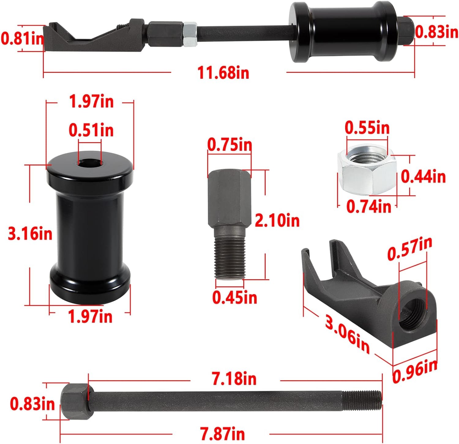 7121 Fuel Injector Nozzle Puller Tool for GM,Cat,Case,John Deere Diesel Engines