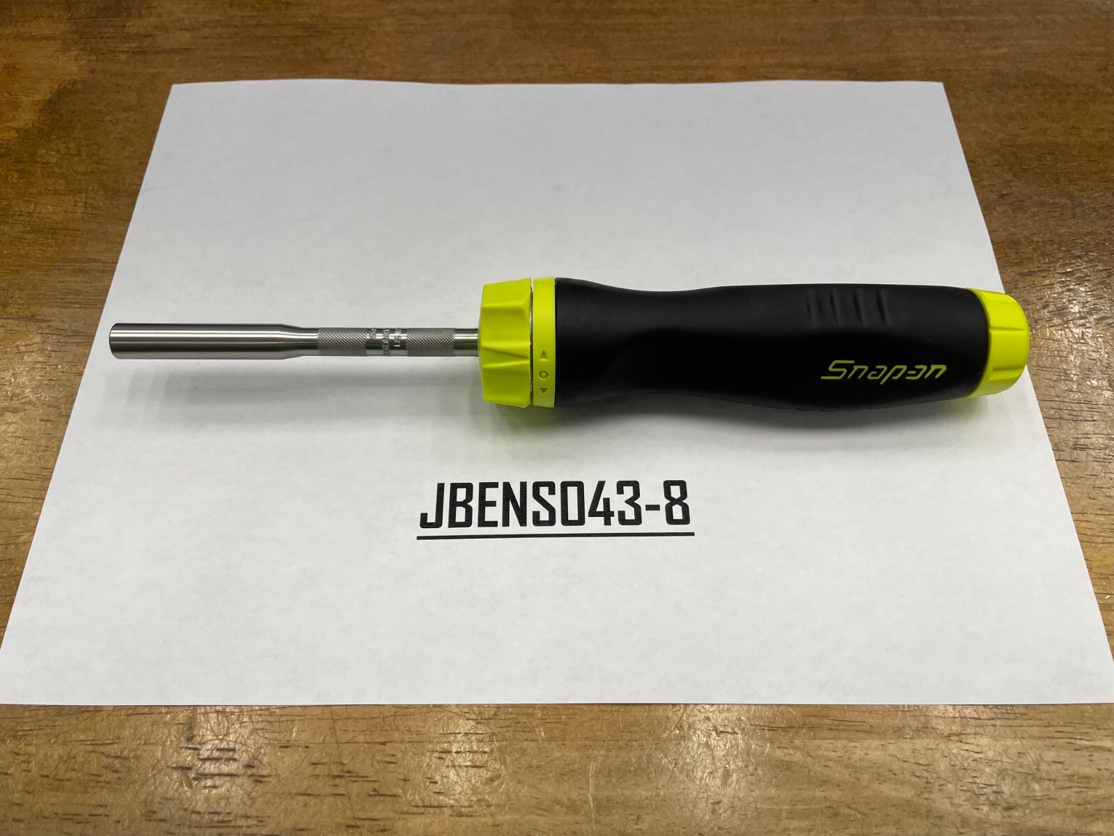 Snap-on Tools NEW HI-VIZ Soft Grip Ratcheting Screwdriver w/ Bits SGDMRC44BHV