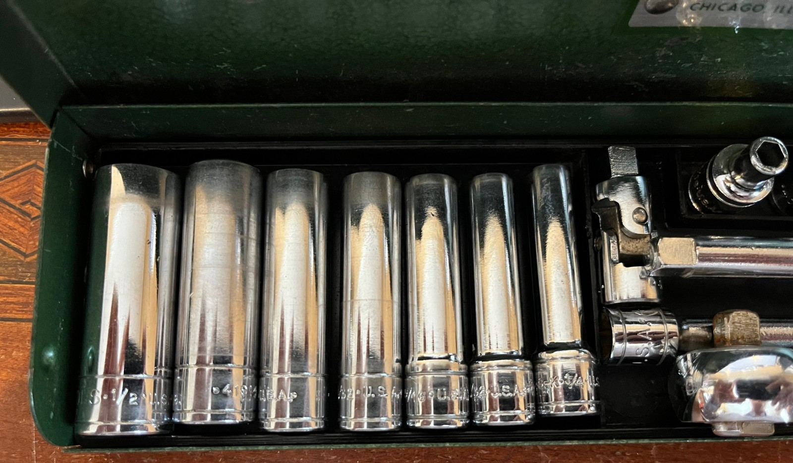 Vintage S-K Tools 1/4″ Drive Socket Set No. 4921 Very Clean Set USA Made