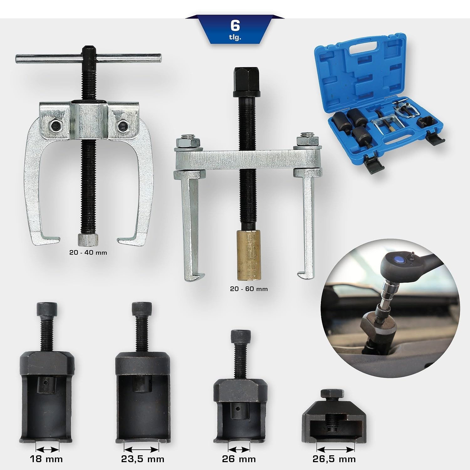 BT681050 windscreen wiper arm puller set 6 pieces Powered by KS TOOLS With Stabil…