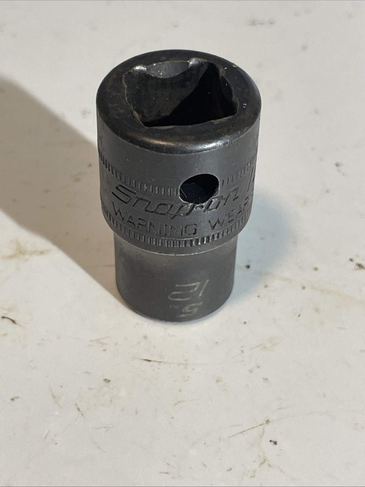 SNAP-ON IMML120 USA 1/2 Inch Drive 6 Point 12mm Shallow Impact Socket