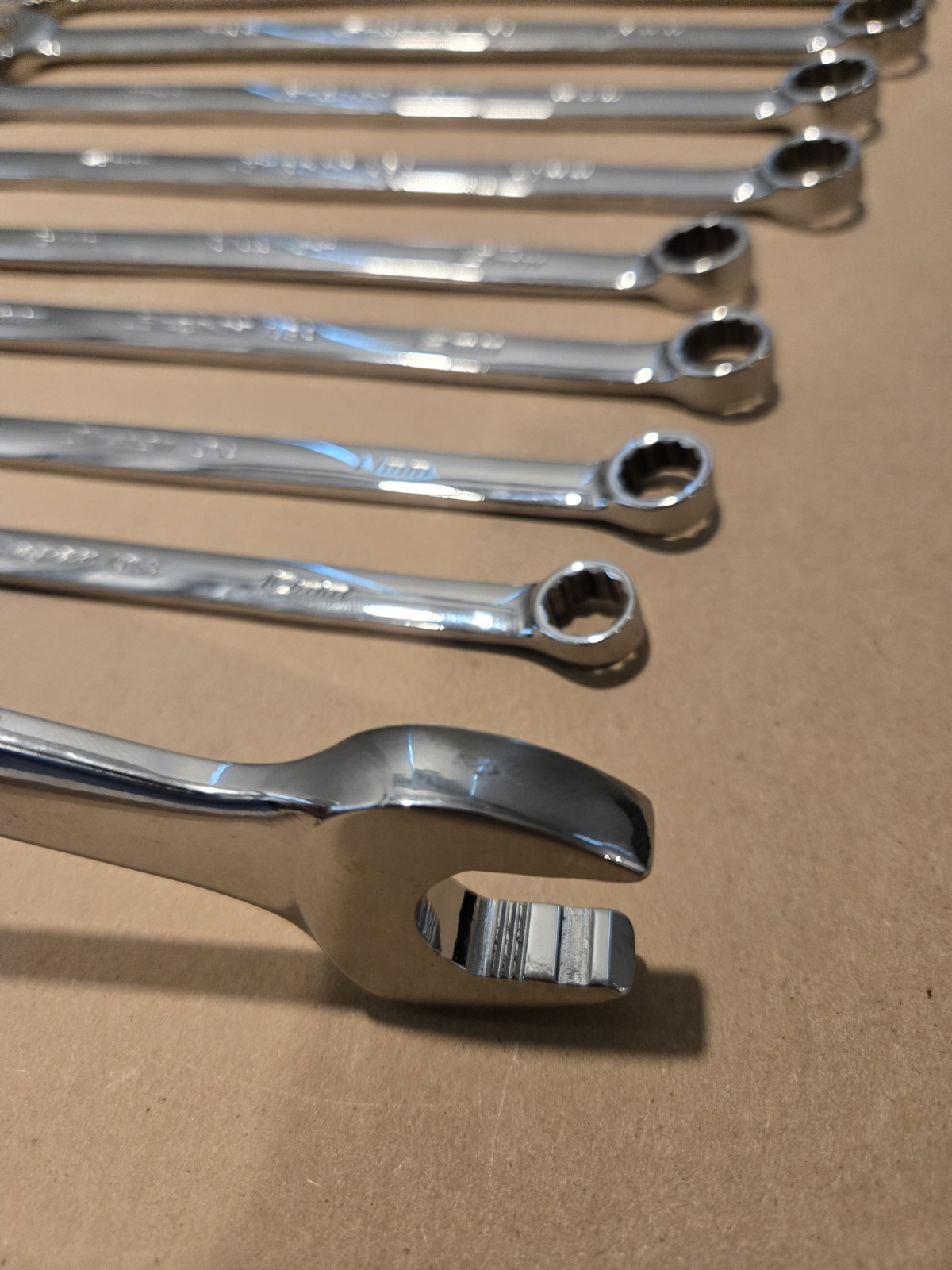 Snap On USA 10MM-19MM 12PT Metric Long Flank Drive + Combination Wrenchs READ AD