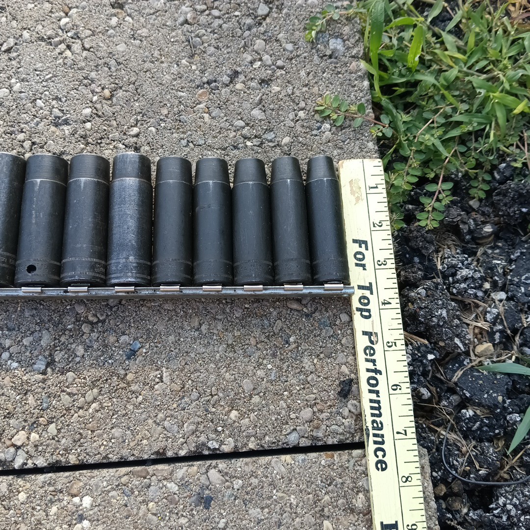 Snap-On SIMM 1/2″ Drive 6-Point 10mm – 19mm Metric Deep Impact Socket Metal Rail