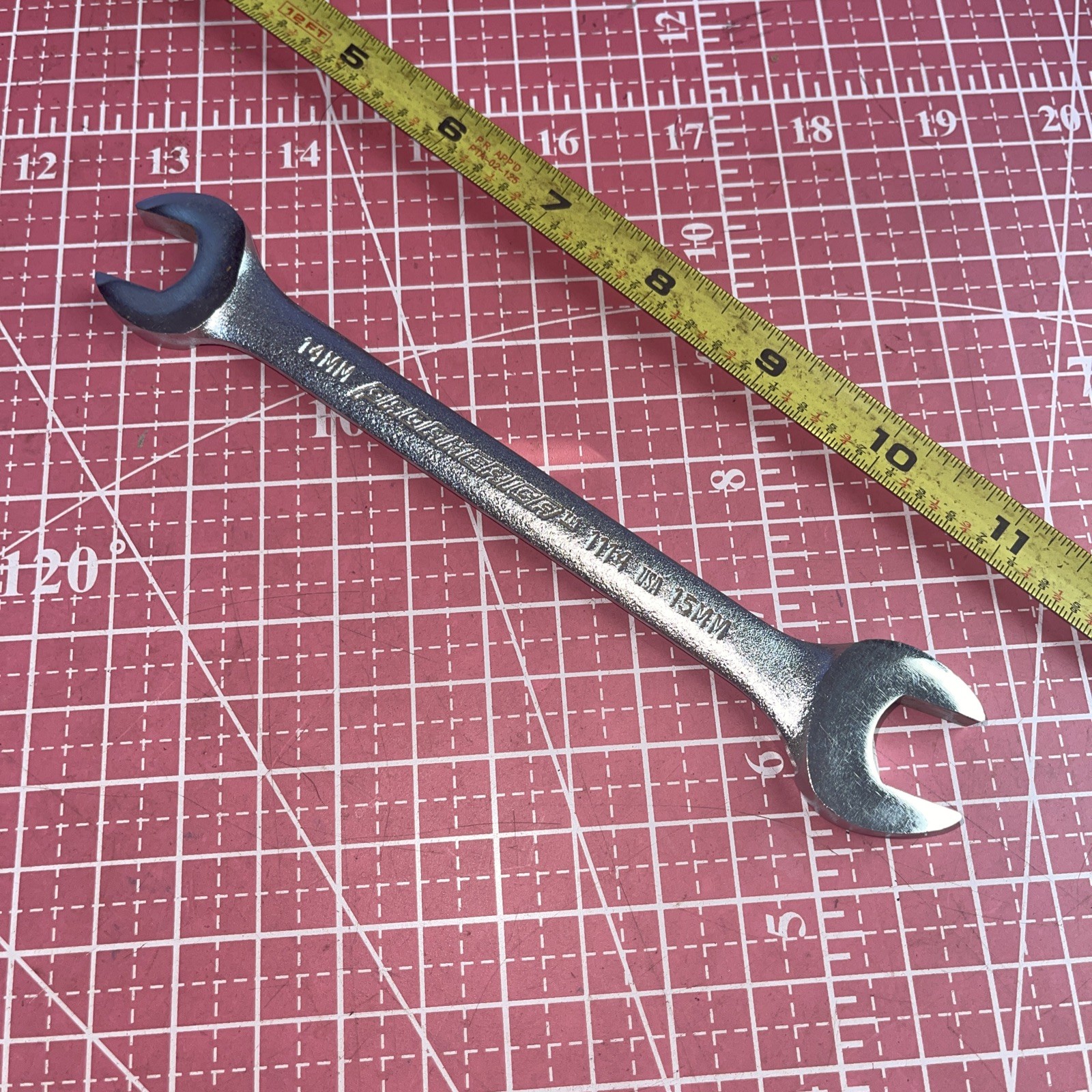 Proamerica USA 1114 14 X 15 MM Metric Open End Wrench 14MM 15MM Vintage