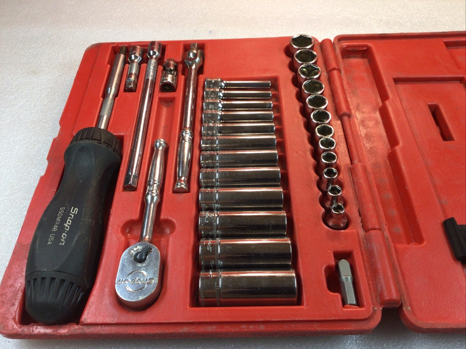 Snap On#131TMPB-31Pc.1/4”Dr.,6 Pt. Metric Deep/Shallow Gen. Svc. Socket Set-MINT