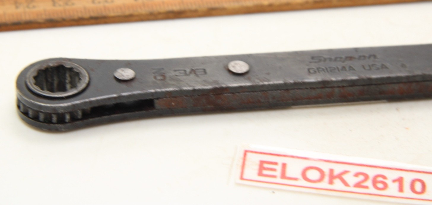 Snap-on Tools GR1214A SAE 3/8″ x 7/16″ 12 Point SAE Ratcheting Box Wrench USA