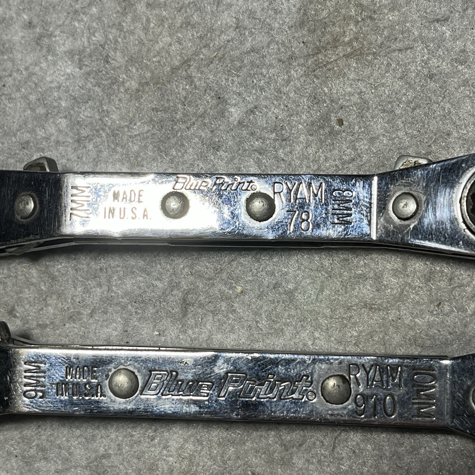 Blue Point by Snap-on Metric Offset Ratcheting Box Wrench 5 pc Set RYAM78 7-17mm