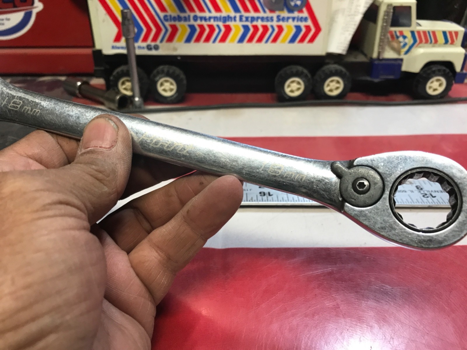 Blue point tools wrench ratcheting 18mm BOERM18 22