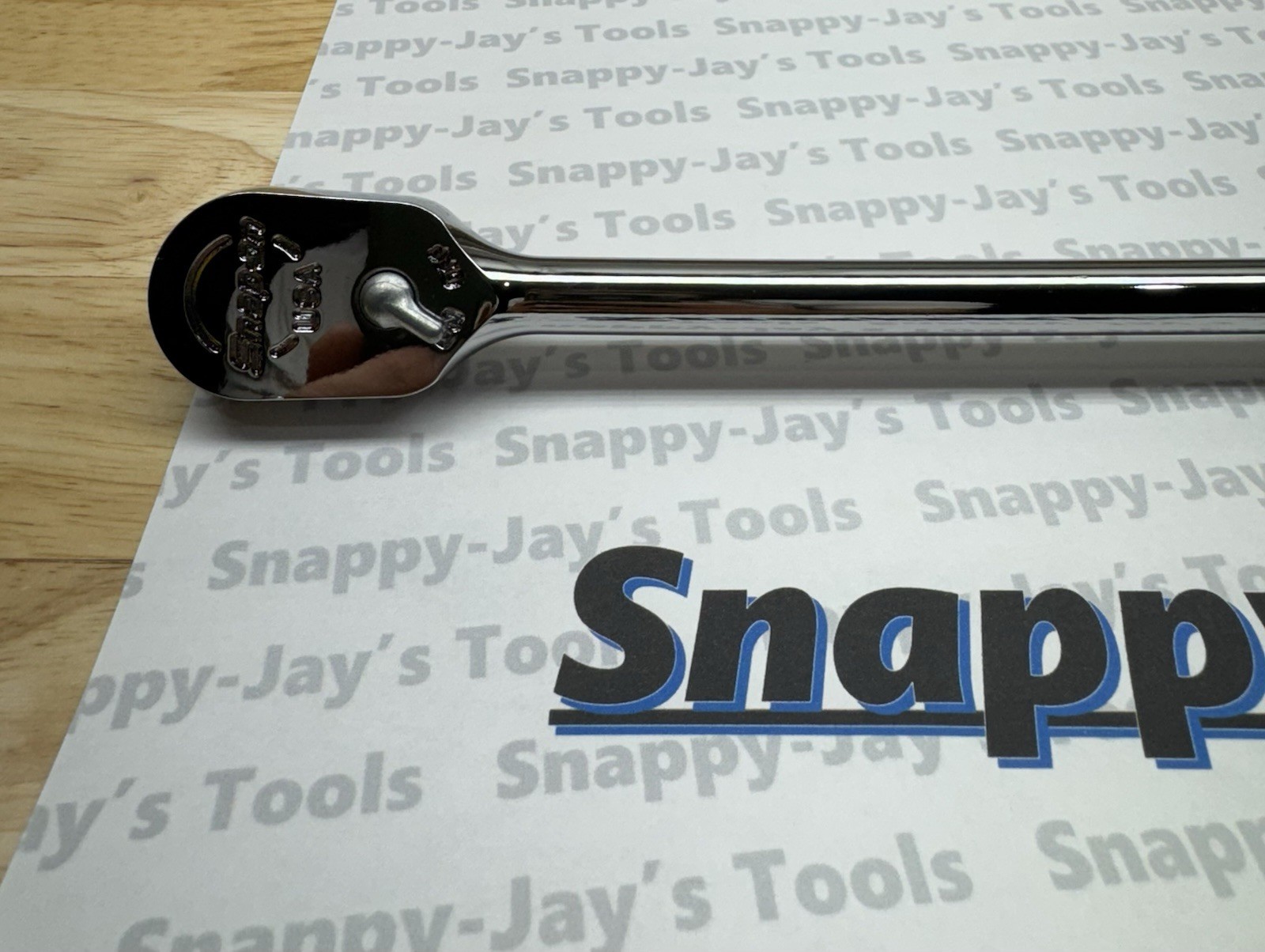 Snap-on Tools USA NEW 3/8″ Drive CLASSIC BLUE Hard Handle LONG Ratchet FHLD80