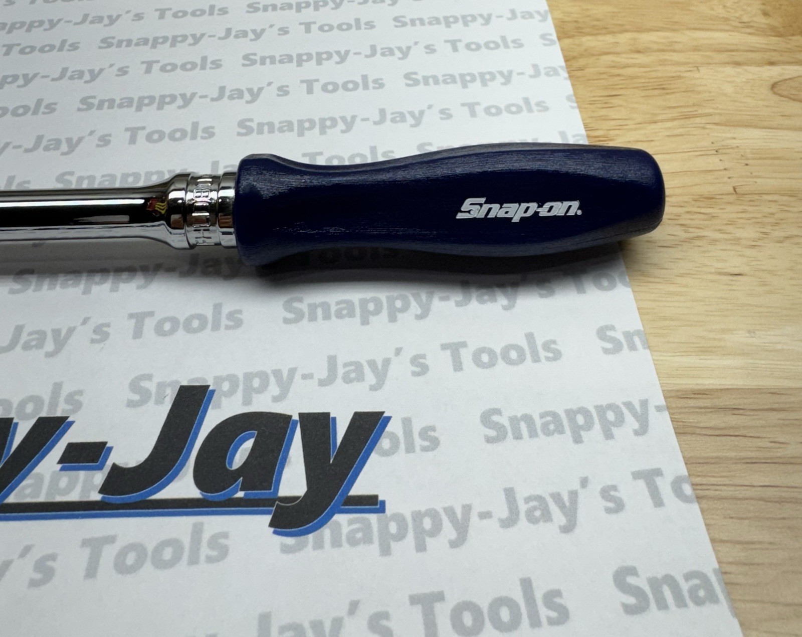 Snap-on Tools USA NEW 3/8″ Drive CLASSIC BLUE Hard Handle LONG Ratchet FHLD80