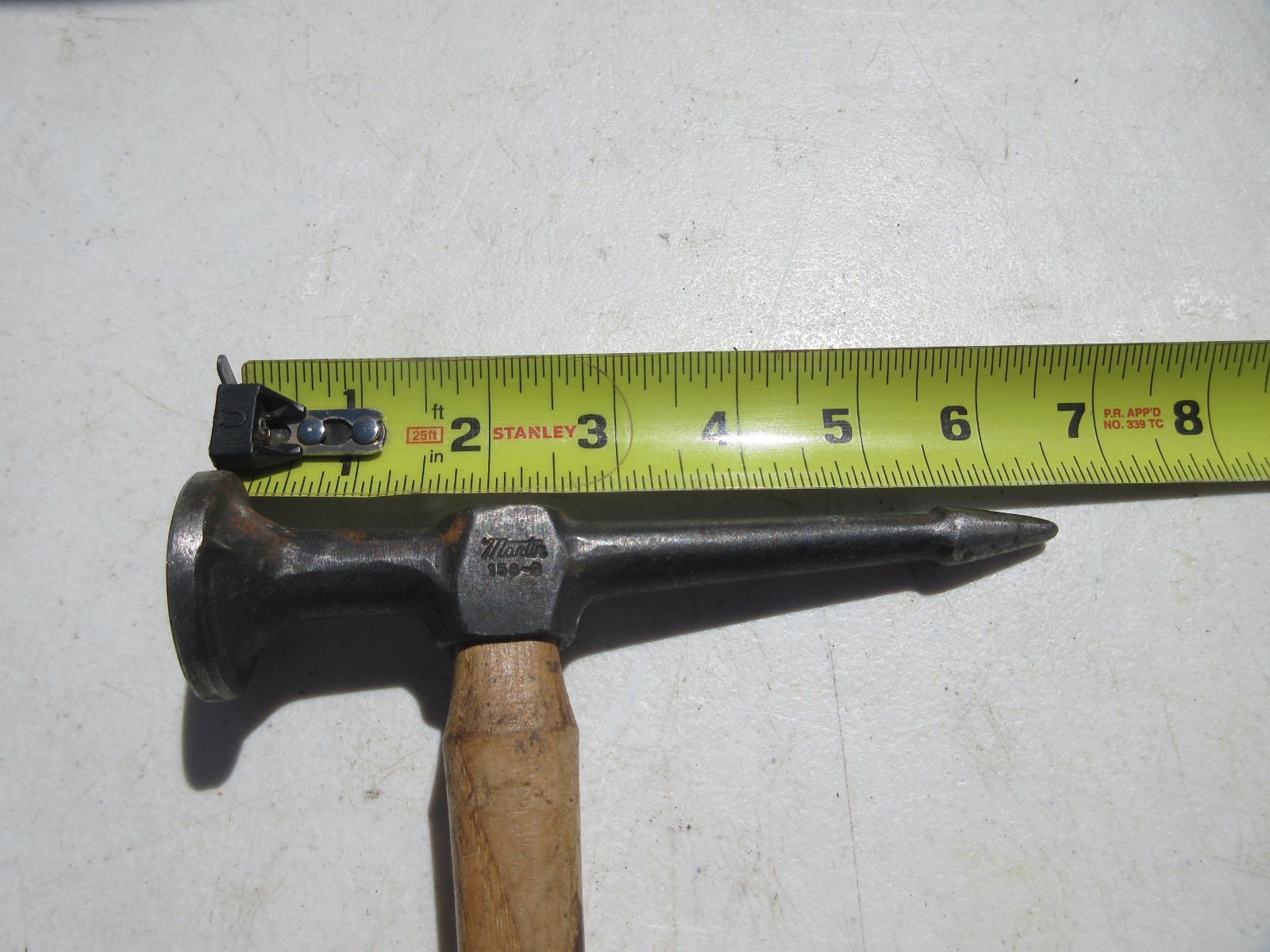Martin 158-G Auto Body Hammer Forged Steel Hickory Handle