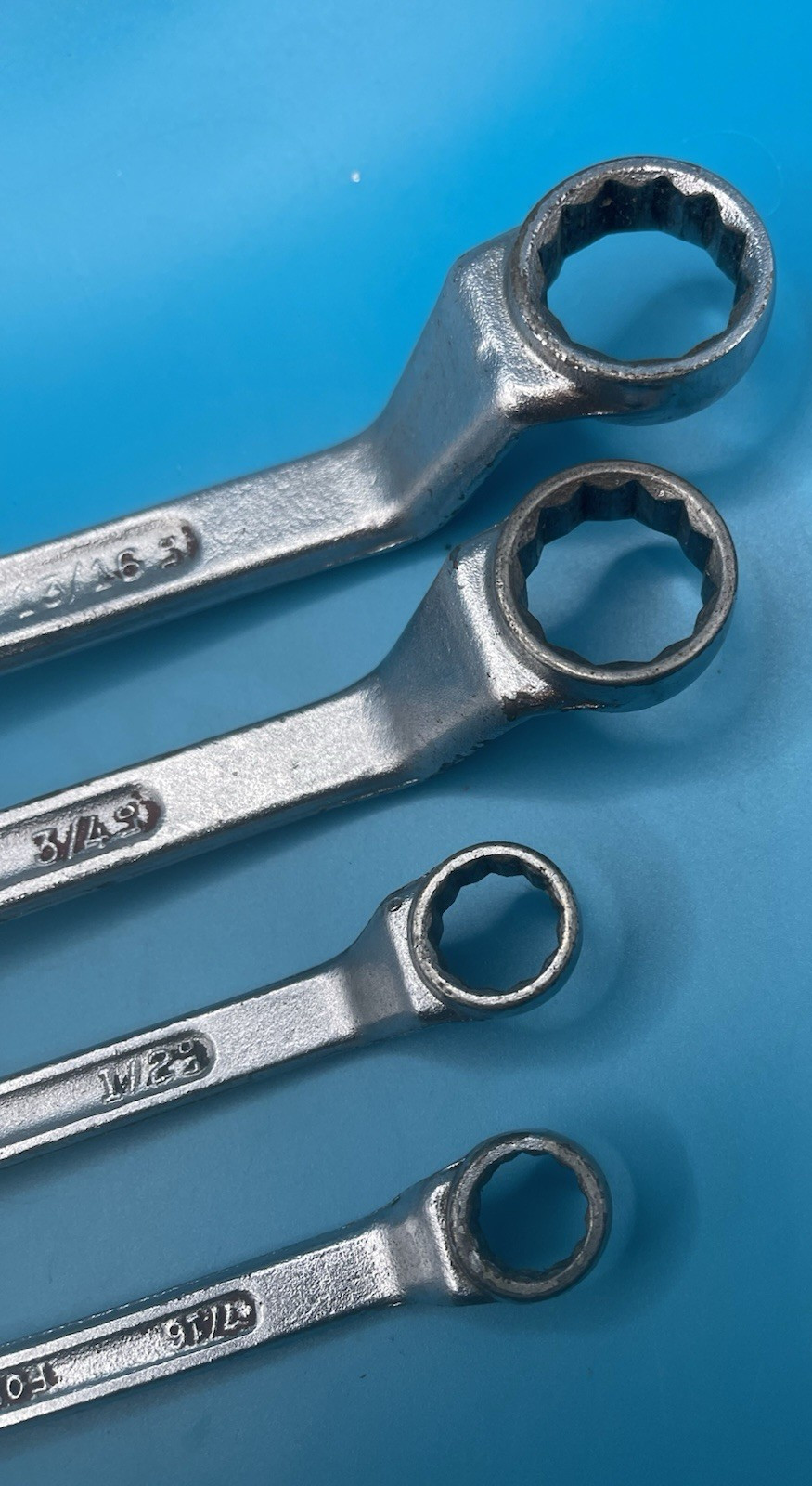 Dunlap SAE Deep Offset Box End Wrench Set 12pt 3/8″ to 7/8″ 4pc Made in USA