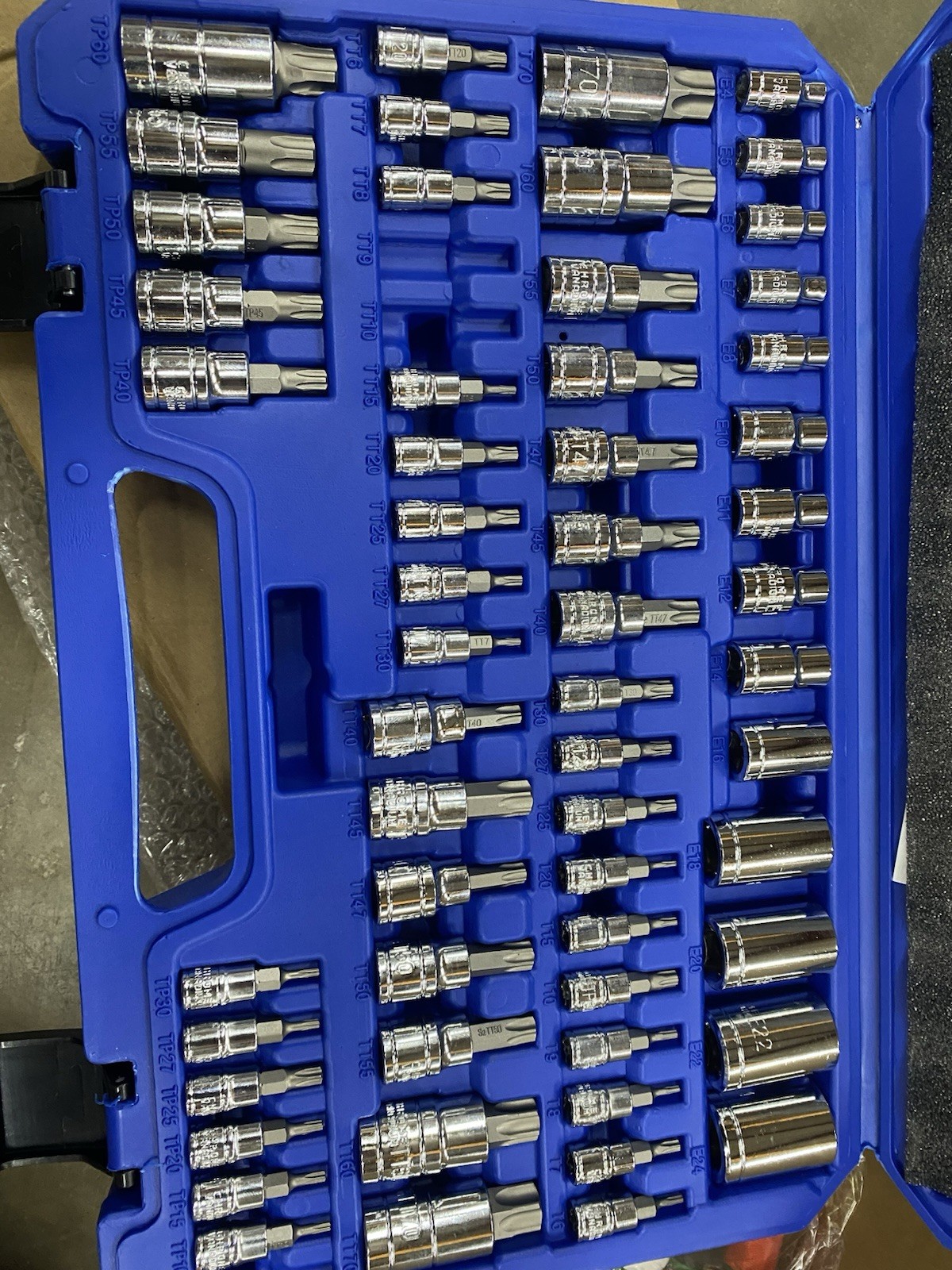 CASOMAN 57pcs Master Torx Bit Socket Set and External Torx Socket Set CR-V Steel